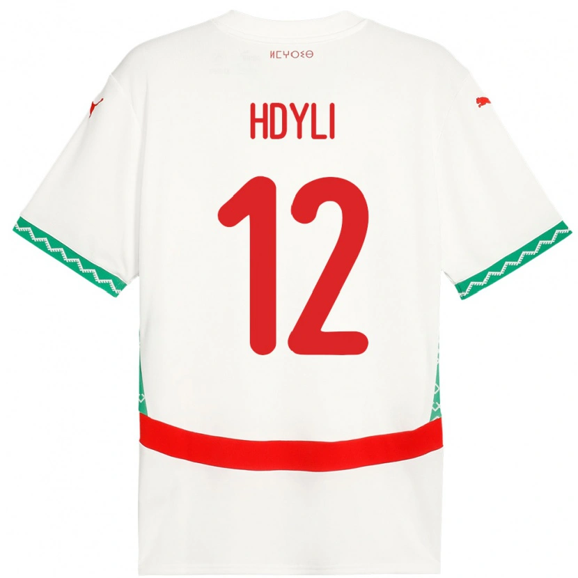 Danxen Barn Marocko Ayoub Hdyli #12 Vit Bortatröja Matchtröjor 24-26 Tröjor T-Tröja