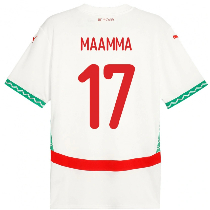 Danxen Barn Marocko Othmane Maamma #17 Vit Bortatröja Matchtröjor 24-26 Tröjor T-Tröja