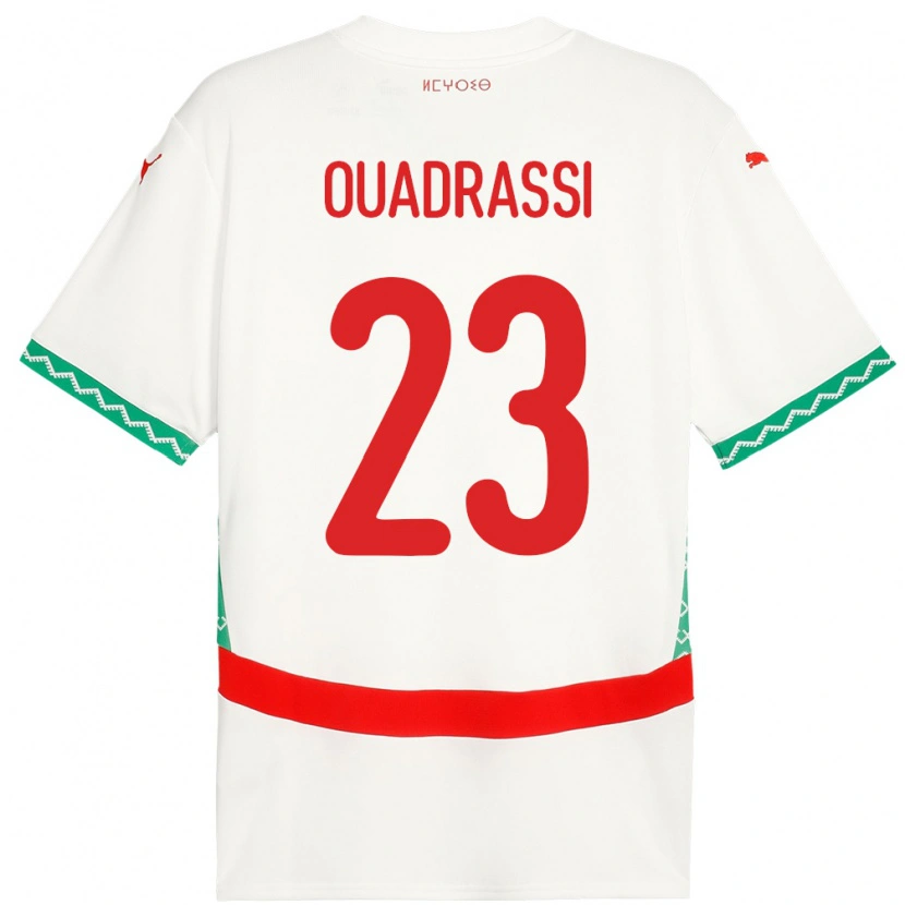 Danxen Barn Marocko Dalil Ouadrassi #23 Vit Bortatröja Matchtröjor 24-26 Tröjor T-Tröja