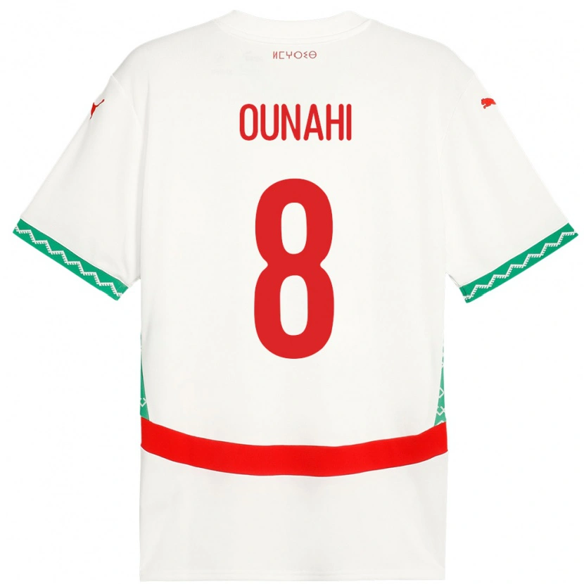 Danxen Barn Marocko Azzeddine Ounahi #8 Vit Bortatröja Matchtröjor 24-26 Tröjor T-Tröja