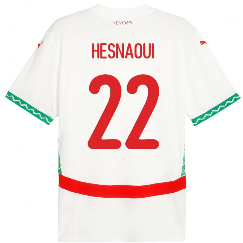 Danxen Barn Marocko Hind Hesnaoui #22 Vit Bortatröja Matchtröjor 24-26 Tröjor T-Tröja