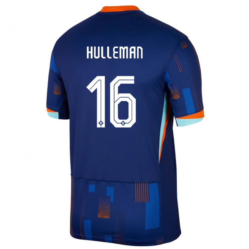 Danxen Barn Nederländerna Daan Hulleman #16 Blå Bortatröja Matchtröjor 24-26 Tröjor T-Tröja