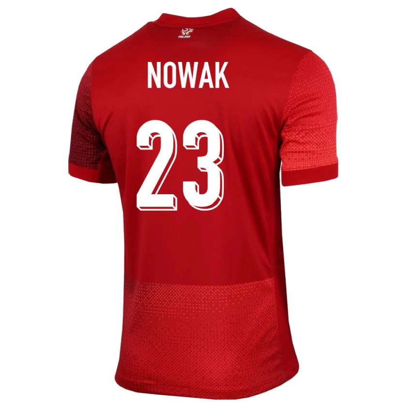 Danxen Barn Polen Wiktor Nowak #23 Röd Bortatröja Matchtröjor 24-26 Tröjor T-Tröja