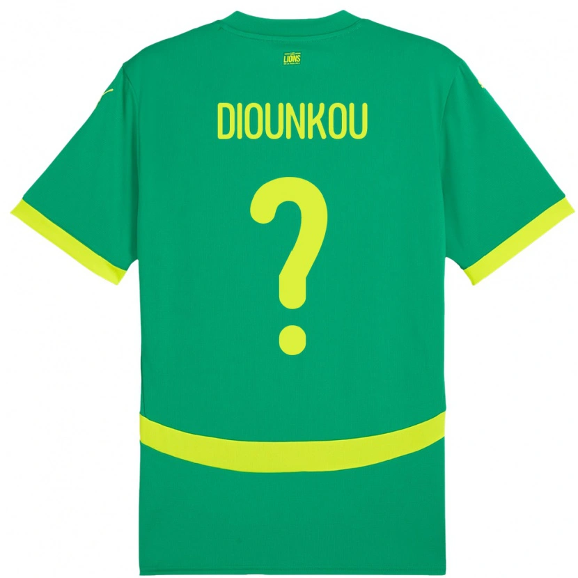 Danxen Barn Senegal Alpha Diounkou #0 Grön Bortatröja Matchtröjor 24-26 Tröjor T-Tröja