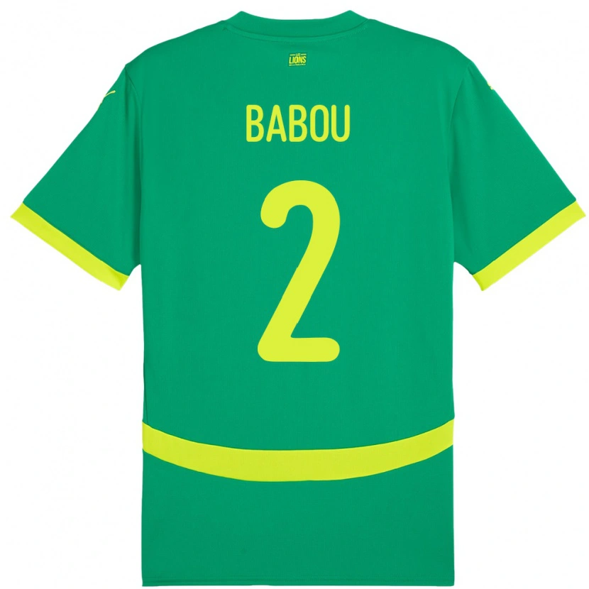Danxen Barn Senegal Marieme Babou #2 Grön Bortatröja Matchtröjor 24-26 Tröjor T-Tröja