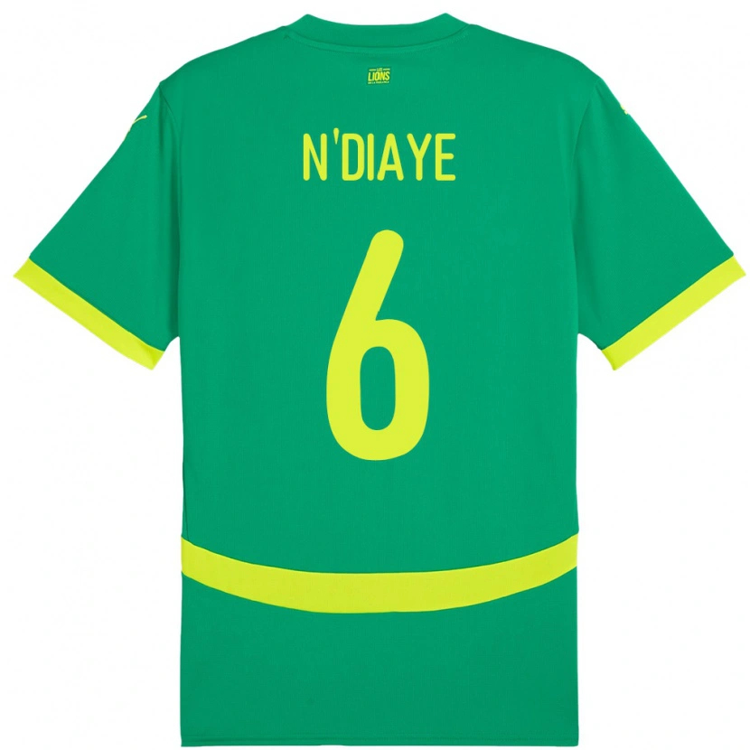 Danxen Barn Senegal Niakhate N Diaye #6 Grön Bortatröja Matchtröjor 24-26 Tröjor T-Tröja