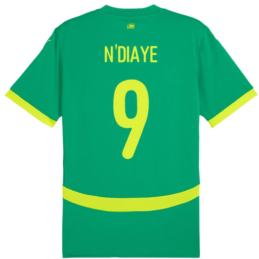 Danxen Barn Senegal Dialy N Diaye #9 Grön Bortatröja Matchtröjor 24-26 Tröjor T-Tröja