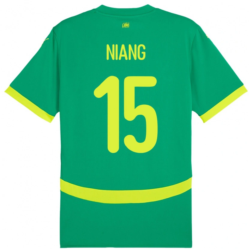 Danxen Barn Senegal Jeanne Niang #15 Grön Bortatröja Matchtröjor 24-26 Tröjor T-Tröja
