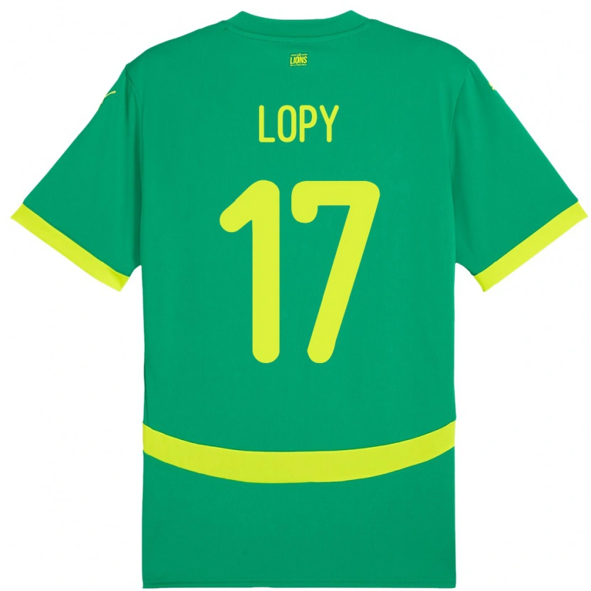 Danxen Barn Senegal Dion Lopy #17 Grön Bortatröja Matchtröjor 24-26 Tröjor T-Tröja