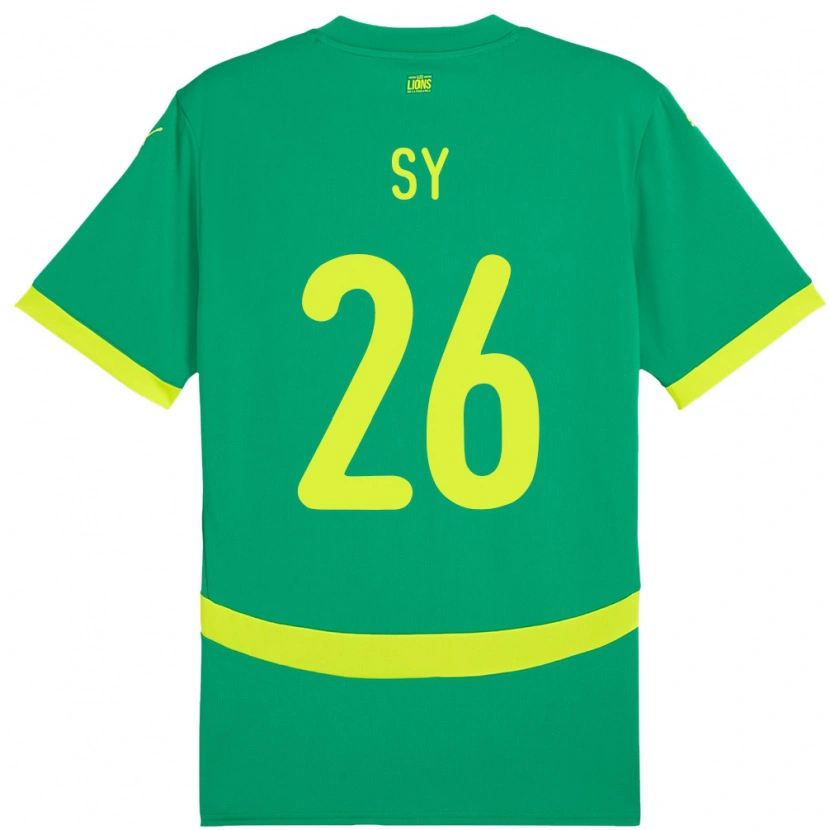 Danxen Barn Senegal Astou Sy #26 Grön Bortatröja Matchtröjor 24-26 Tröjor T-Tröja