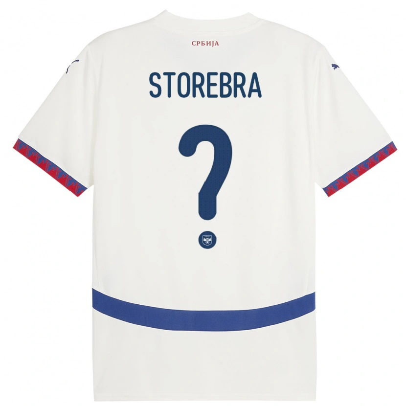 Danxen Barn Serbien Sasa Storebra #0 Vit Bortatröja Matchtröjor 24-26 Tröjor T-Tröja