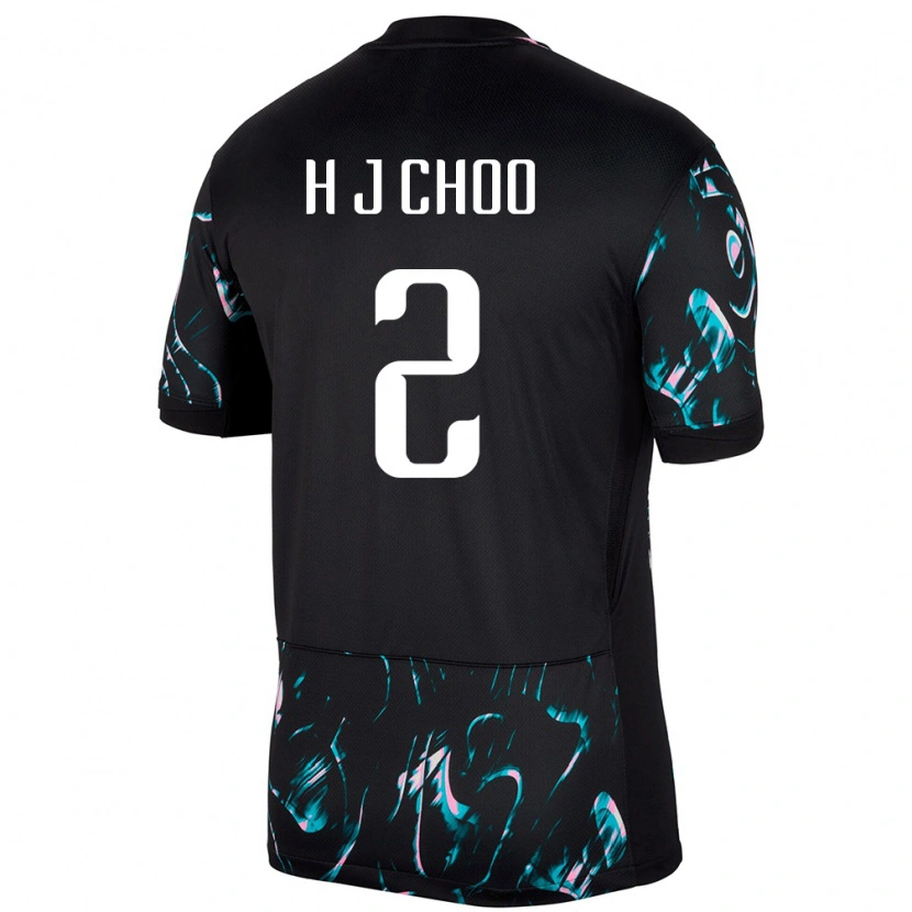 Danxen Barn Sydkorea Choo Hyo Joo #2 Svart Bortatröja Matchtröjor 24-26 Tröjor T-Tröja