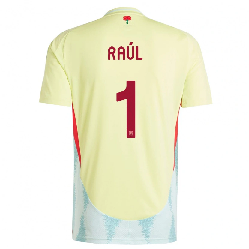 Danxen Barn Spanien Raúl Jiménez #1 Gul Bortatröja Matchtröjor 24-26 Tröjor T-Tröja