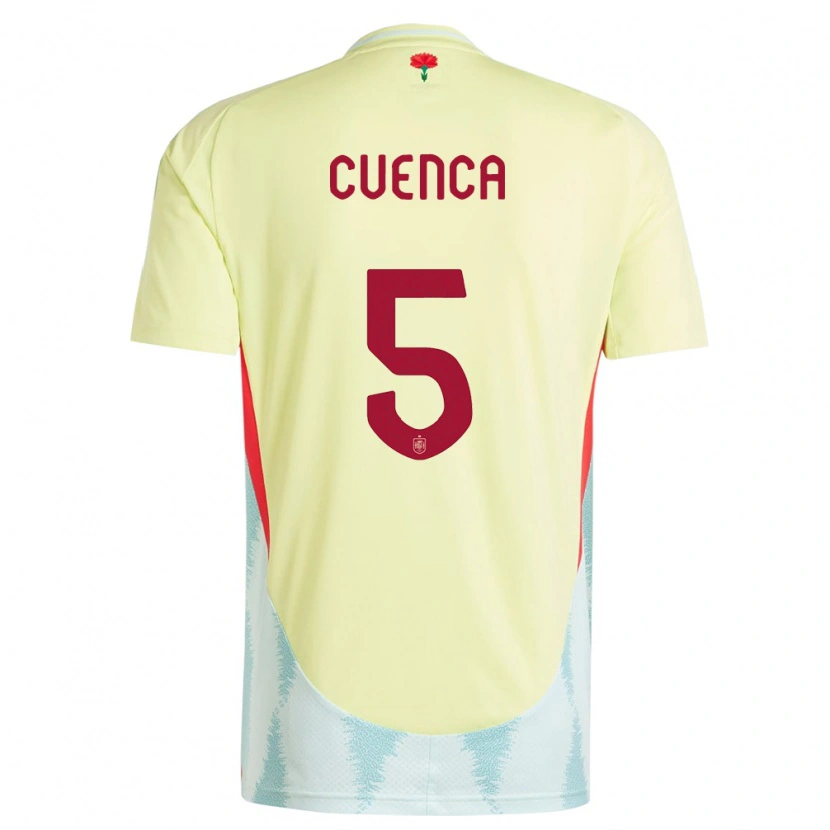 Danxen Barn Spanien Andrés Cuenca #5 Gul Bortatröja Matchtröjor 24-26 Tröjor T-Tröja