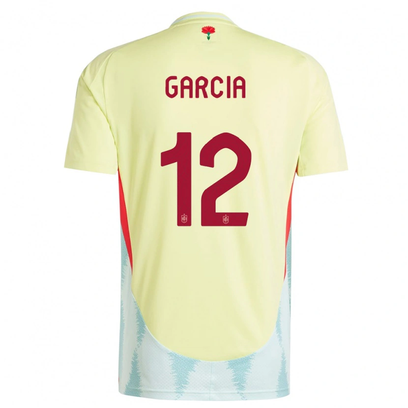 Danxen Barn Spanien Pablo García #12 Gul Bortatröja Matchtröjor 24-26 Tröjor T-Tröja