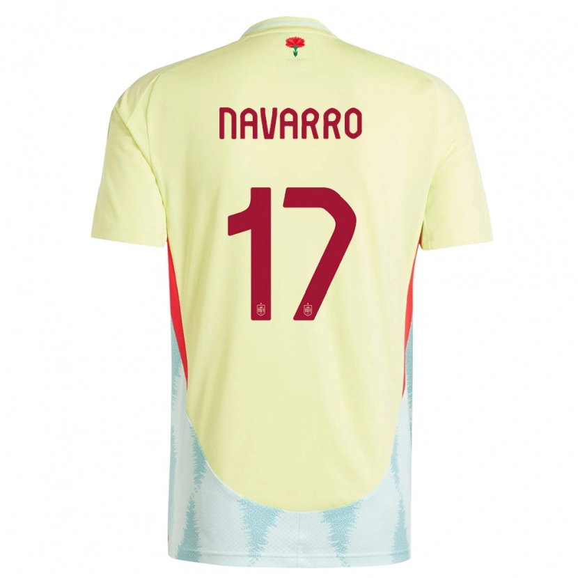Danxen Barn Spanien Robert Navarro #17 Gul Bortatröja Matchtröjor 24-26 Tröjor T-Tröja