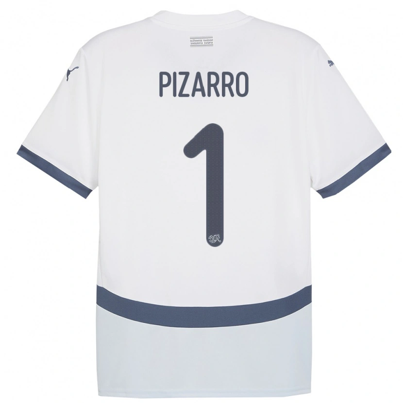 Danxen Barn Schweiz Théodore Pizarro #1 Vit Bortatröja Matchtröjor 24-26 Tröjor T-Tröja