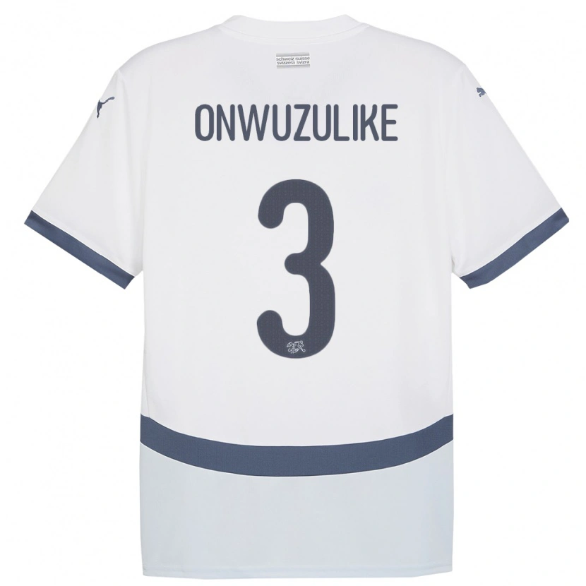 Danxen Barn Schweiz Ifeanyichukwu Onwuzulike #3 Vit Bortatröja Matchtröjor 24-26 Tröjor T-Tröja