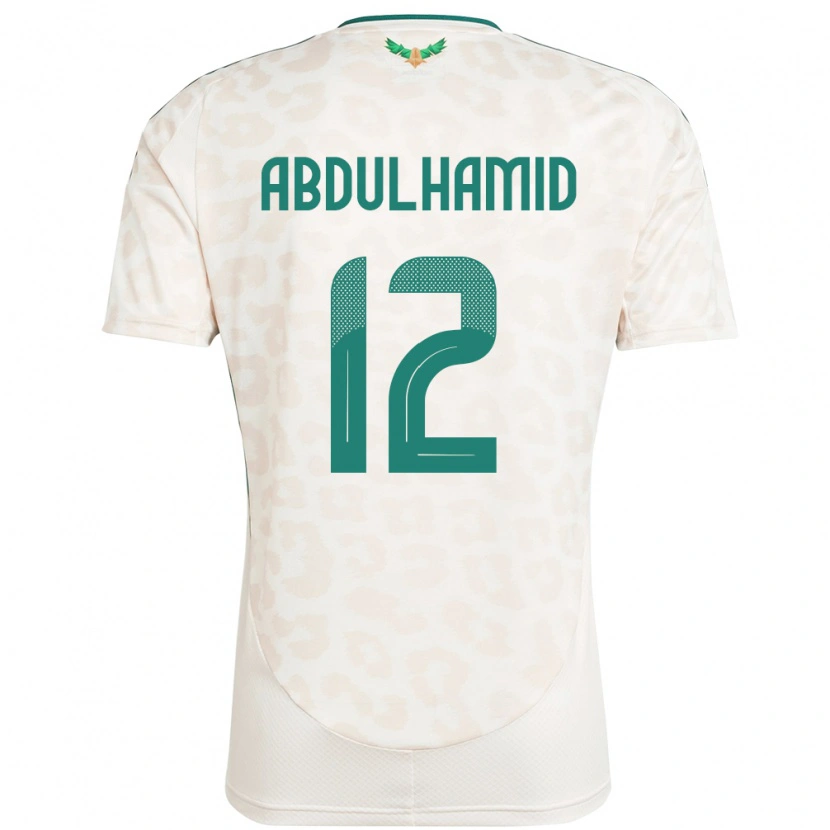 Danxen Barn Saudi-Arabien Saud Abdulhamid #12 Vit Bortatröja Matchtröjor 24-26 Tröjor T-Tröja