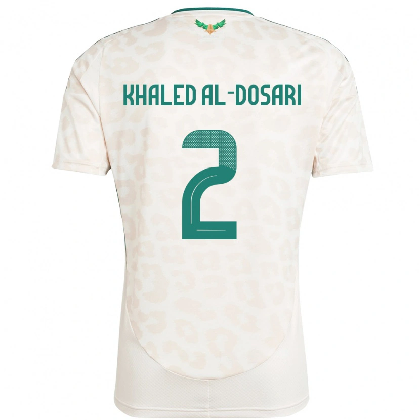Danxen Barn Saudi-Arabien Yazeed Khaled Al-Dosari #2 Vit Bortatröja Matchtröjor 24-26 Tröjor T-Tröja