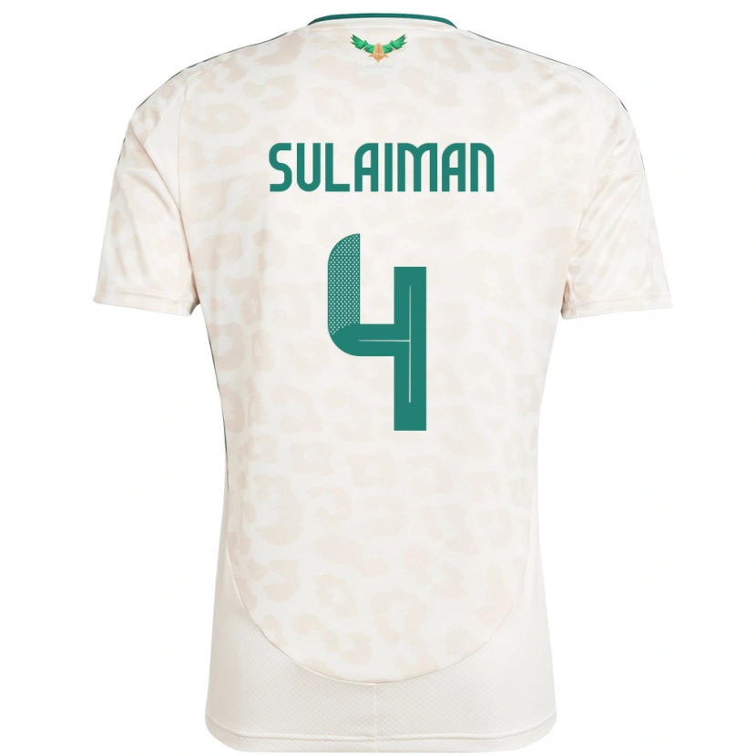 Danxen Barn Saudi-Arabien Mohammed Sulaiman #4 Vit Bortatröja Matchtröjor 24-26 Tröjor T-Tröja