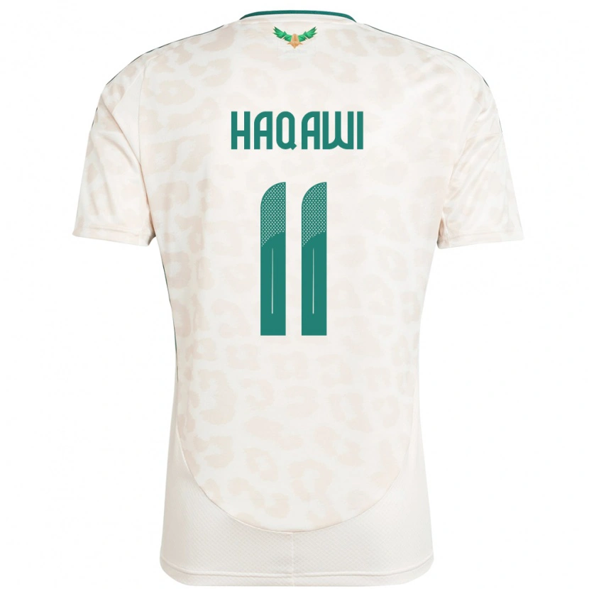 Danxen Barn Saudi-Arabien Saad Haqawi #11 Vit Bortatröja Matchtröjor 24-26 Tröjor T-Tröja