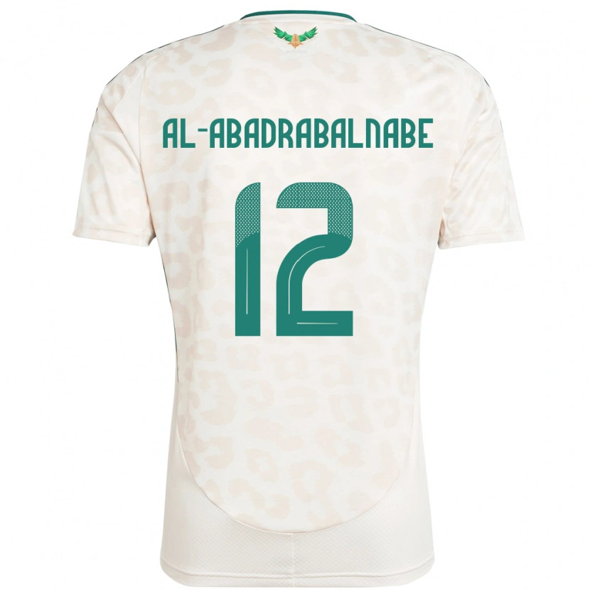 Danxen Barn Saudi-Arabien Ahmed Musallam Al-Abadrabalnabe #12 Vit Bortatröja Matchtröjor 24-26 Tröjor T-Tröja