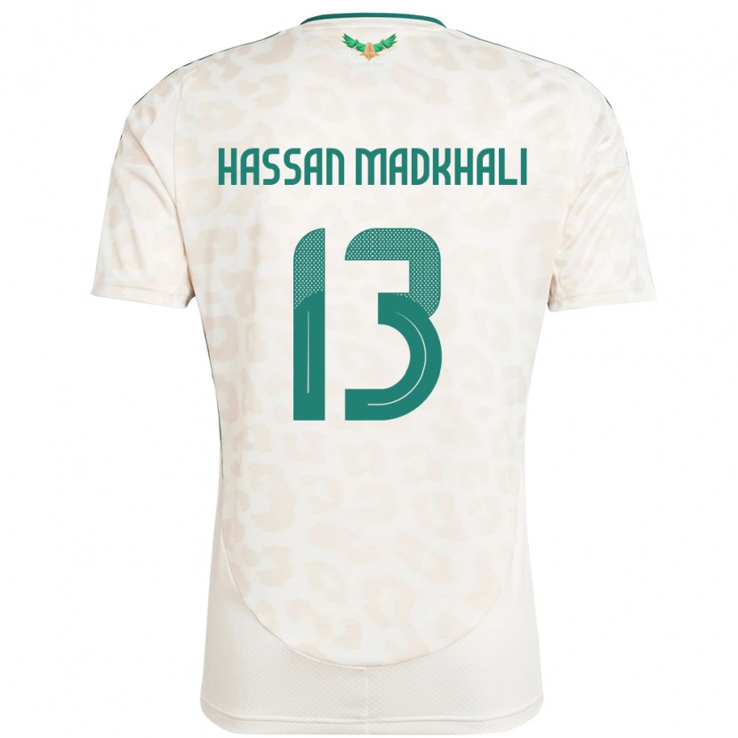 Danxen Barn Saudi-Arabien Mohammed Hassan Madkhali #13 Vit Bortatröja Matchtröjor 24-26 Tröjor T-Tröja