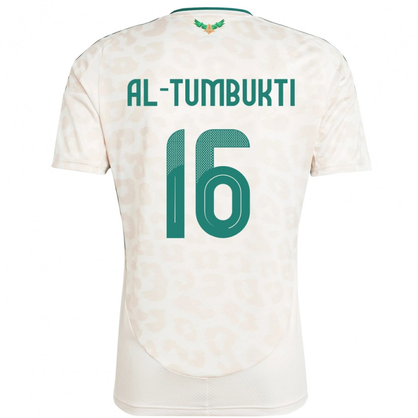 Danxen Barn Saudi-Arabien Saud Al-Tumbukti #16 Vit Bortatröja Matchtröjor 24-26 Tröjor T-Tröja