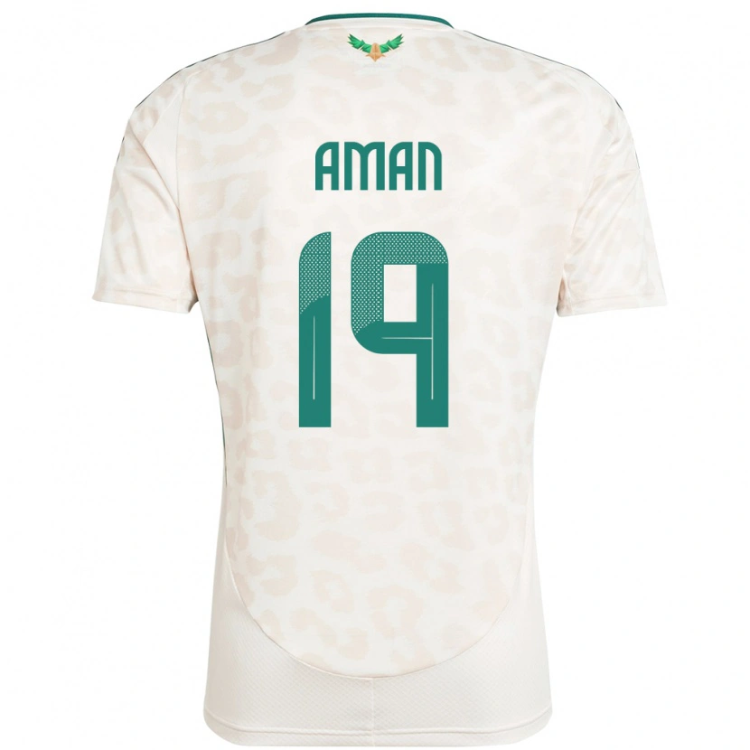 Danxen Barn Saudi-Arabien Awad Aman #19 Vit Bortatröja Matchtröjor 24-26 Tröjor T-Tröja