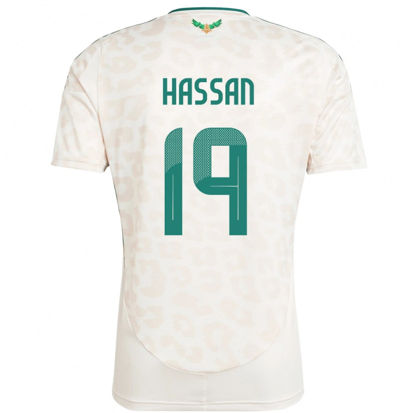 Danxen Barn Saudi-Arabien Abdulhakim Hassan #19 Vit Bortatröja Matchtröjor 24-26 Tröjor T-Tröja