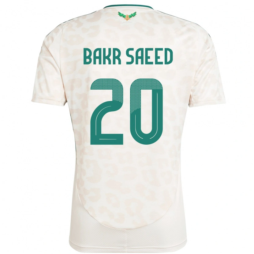 Danxen Barn Saudi-Arabien Abu Bakr Saeed #20 Vit Bortatröja Matchtröjor 24-26 Tröjor T-Tröja