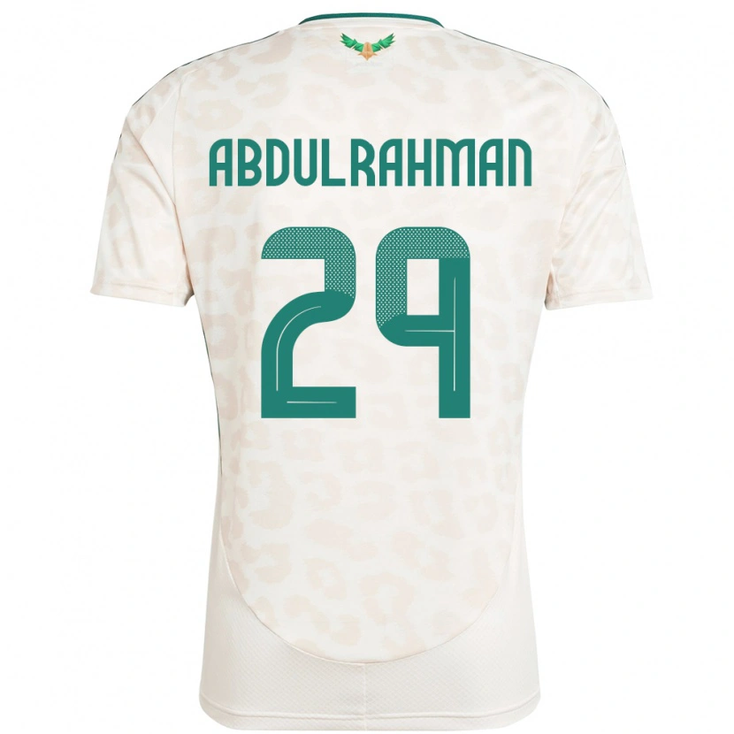 Danxen Barn Saudi-Arabien Mohammed Abdulrahman #29 Vit Bortatröja Matchtröjor 24-26 Tröjor T-Tröja