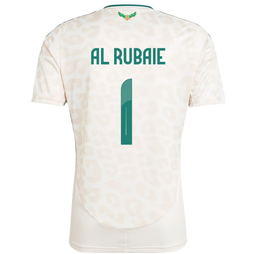 Danxen Barn Saudi-Arabien Mohammed Al Rubaie #1 Vit Bortatröja Matchtröjor 24-26 Tröjor T-Tröja