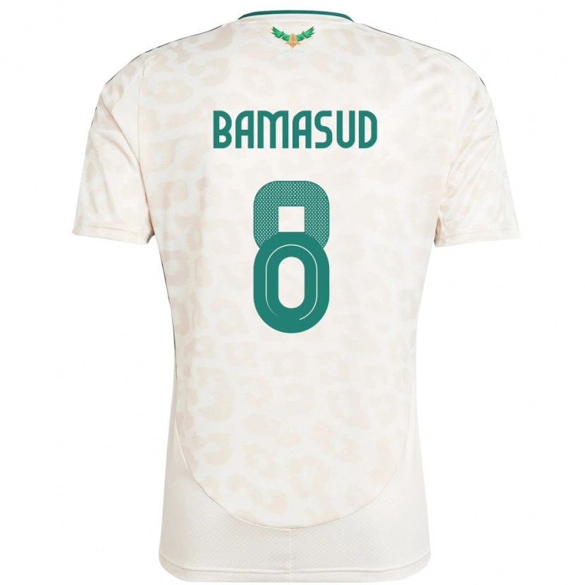 Danxen Barn Saudi-Arabien Ahmed Bamasud #8 Vit Bortatröja Matchtröjor 24-26 Tröjor T-Tröja
