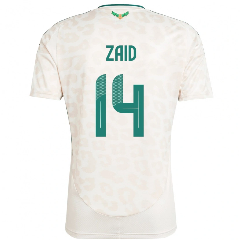 Danxen Barn Saudi-Arabien Abdullah Zaid #14 Vit Bortatröja Matchtröjor 24-26 Tröjor T-Tröja