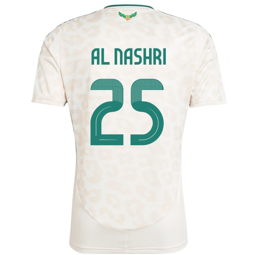Danxen Barn Saudi-Arabien Awad Al Nashri #25 Vit Bortatröja Matchtröjor 24-26 Tröjor T-Tröja