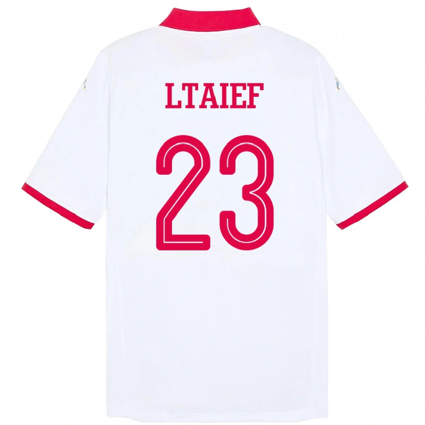 Danxen Barn Tunisien Sayfallah Ltaief #23 Vit Bortatröja Matchtröjor 24-26 Tröjor T-Tröja