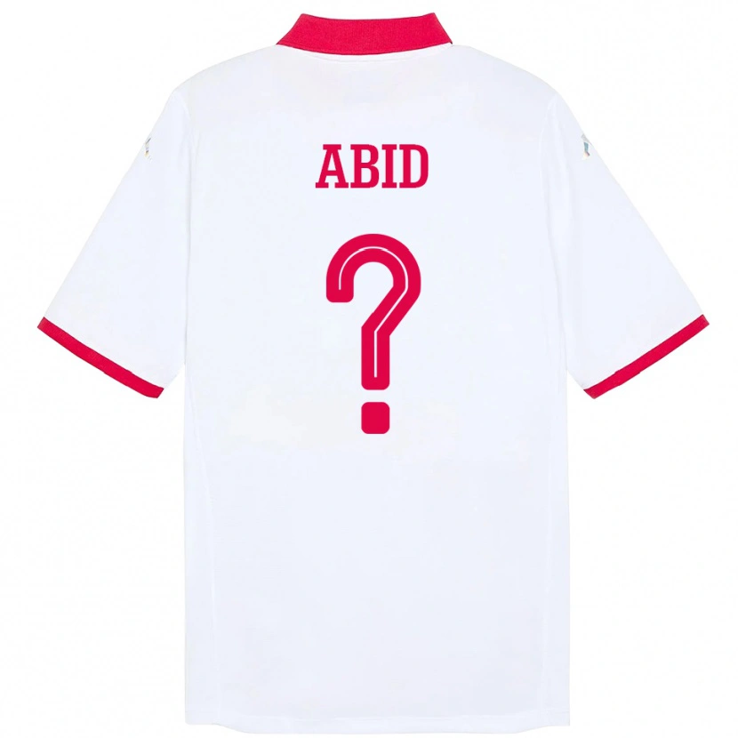 Danxen Barn Tunisien Oussama Abid #0 Vit Bortatröja Matchtröjor 24-26 Tröjor T-Tröja
