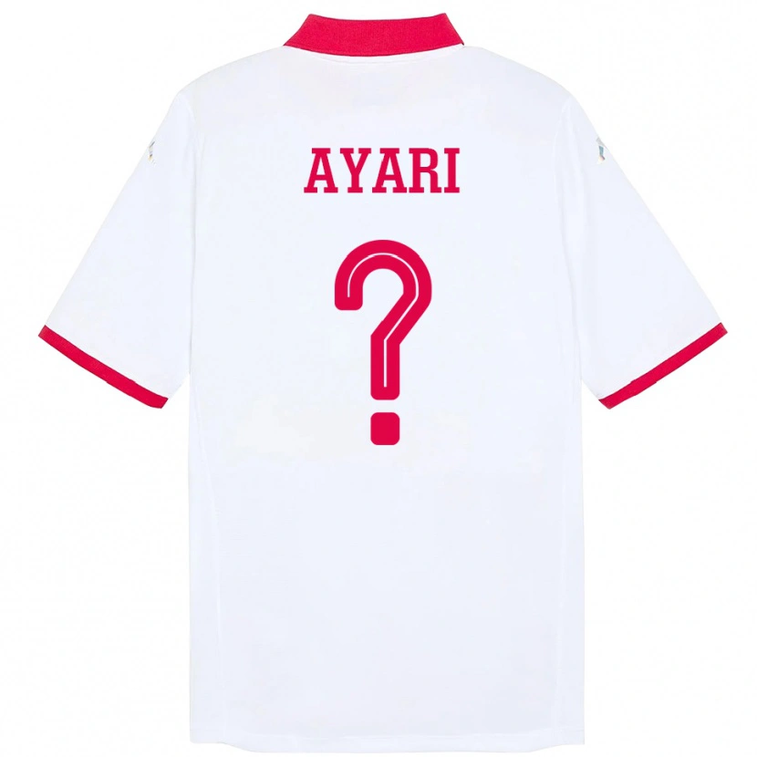 Danxen Barn Tunisien Khalil Ayari #0 Vit Bortatröja Matchtröjor 24-26 Tröjor T-Tröja