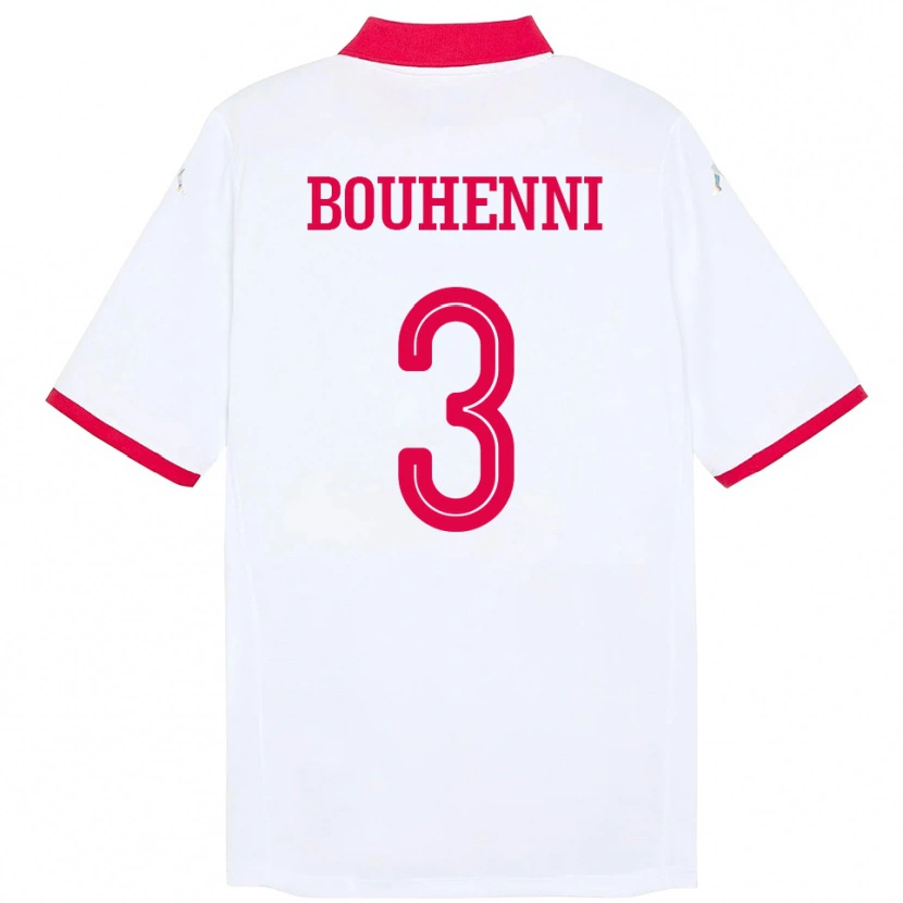 Danxen Barn Tunisien Rayen Bouhenni #3 Vit Bortatröja Matchtröjor 24-26 Tröjor T-Tröja