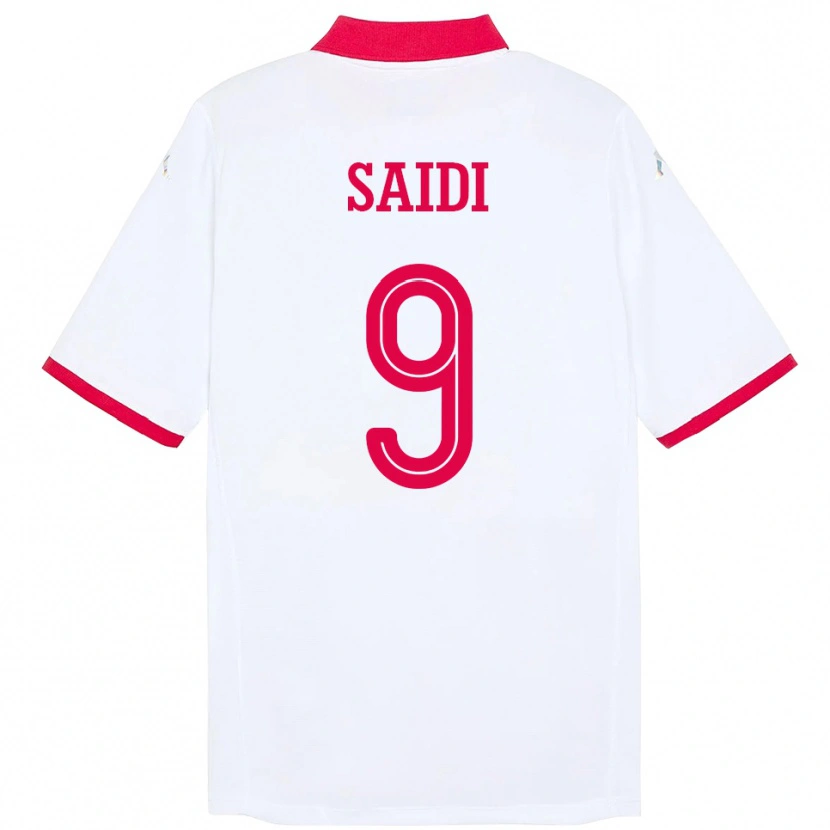 Danxen Barn Tunisien Anisse Saidi #9 Vit Bortatröja Matchtröjor 24-26 Tröjor T-Tröja