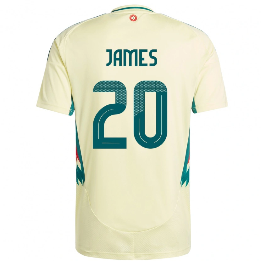 Danxen Barn Wales Daniel James #20 Beige Gul Bortatröja Matchtröjor 24-26 Tröjor T-Tröja