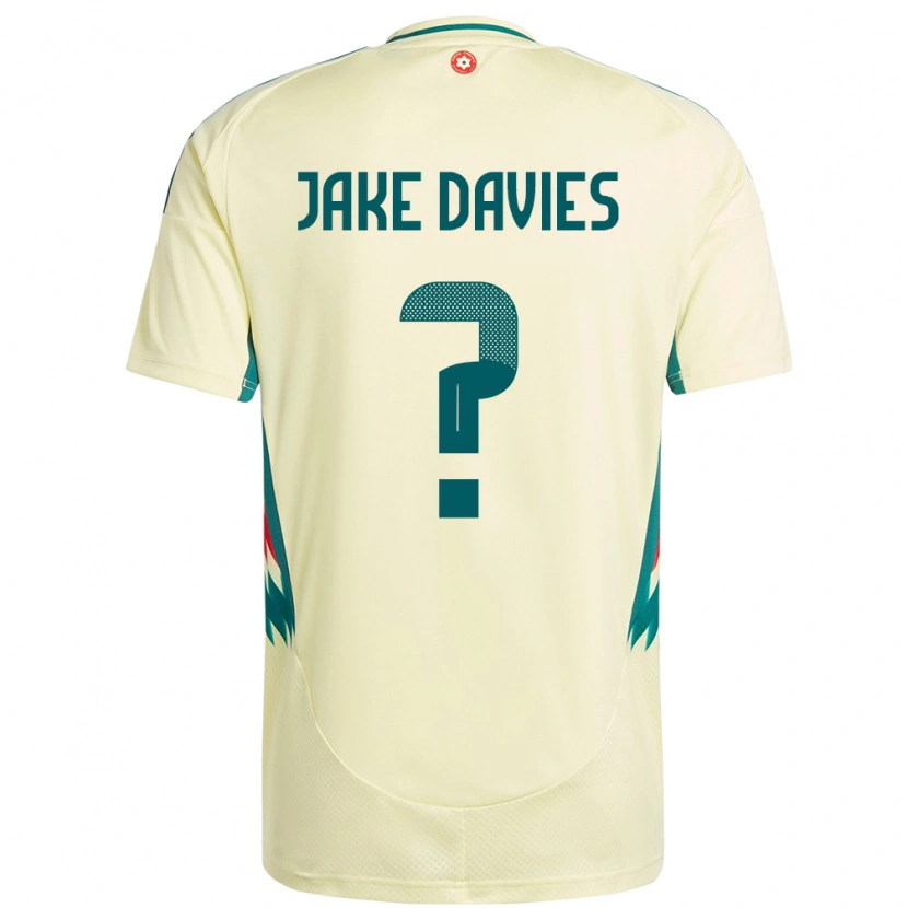 Danxen Barn Wales Jake Davies #0 Beige Gul Bortatröja Matchtröjor 24-26 Tröjor T-Tröja