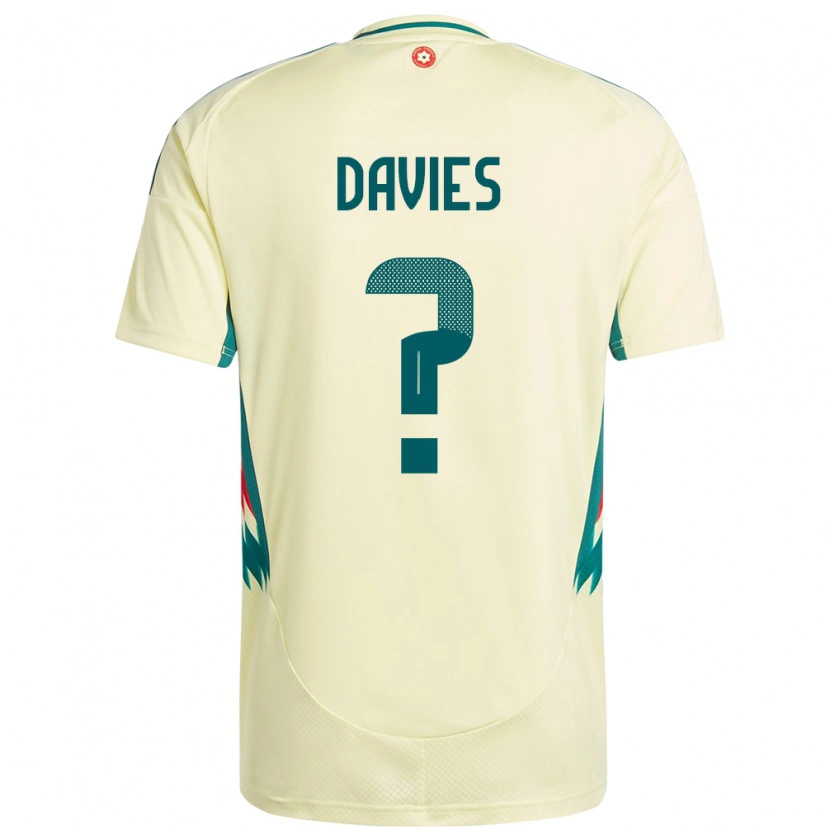 Danxen Barn Wales Isaac Davies #0 Beige Gul Bortatröja Matchtröjor 24-26 Tröjor T-Tröja