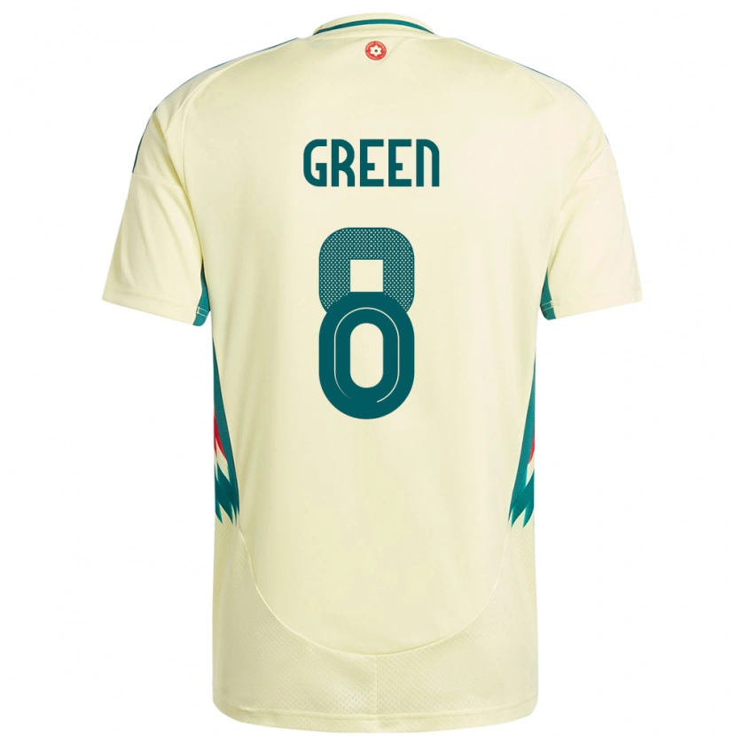 Danxen Barn Wales Clayton Green #8 Beige Gul Bortatröja Matchtröjor 24-26 Tröjor T-Tröja