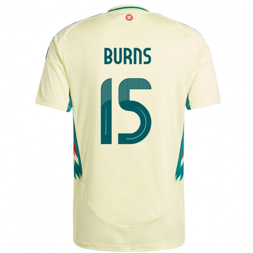 Danxen Barn Wales Wes Burns #15 Beige Gul Bortatröja Matchtröjor 24-26 Tröjor T-Tröja