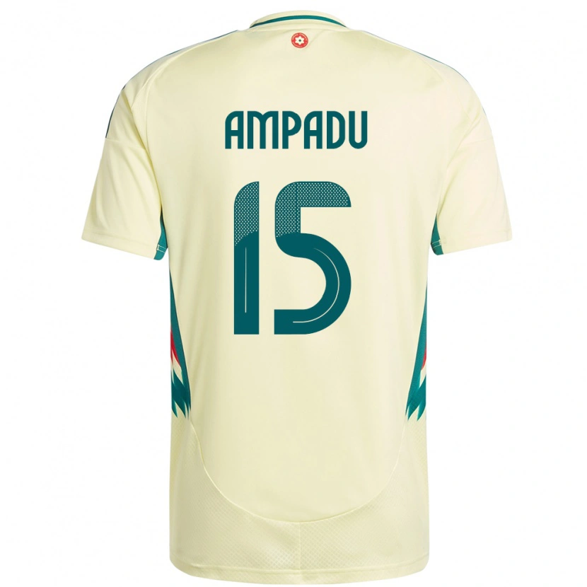 Danxen Barn Wales Ethan Ampadu #15 Beige Gul Bortatröja Matchtröjor 24-26 Tröjor T-Tröja