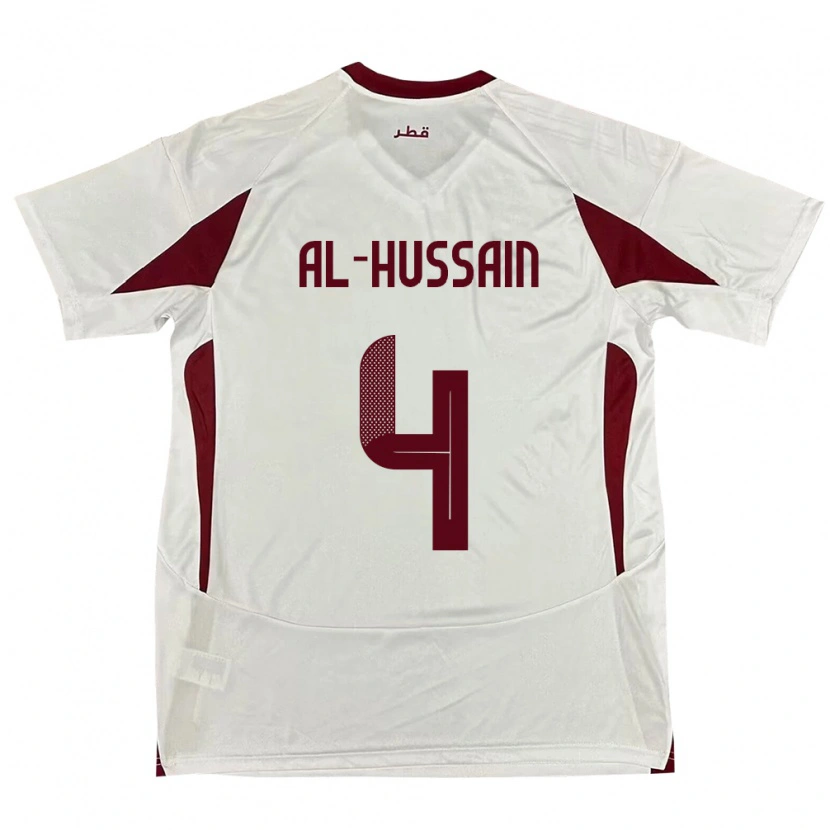 Danxen Barn Qatar Al-Hashmi Al-Hussain #4 Vit Bortatröja Matchtröjor 24-26 Tröjor T-Tröja