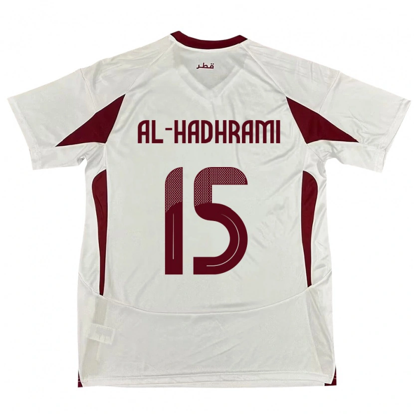Danxen Barn Qatar Naif Al-Hadhrami #15 Vit Bortatröja Matchtröjor 24-26 Tröjor T-Tröja